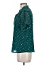 J.Crew 100% Polyester Stars Teal Short Sleeve Blouse Size M - photo 5