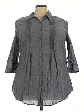 Assorted Brands 3/4 Sleeve Button Down Shirt