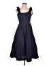 TCEC Solid Blue Casual Dress Size L - photo 1