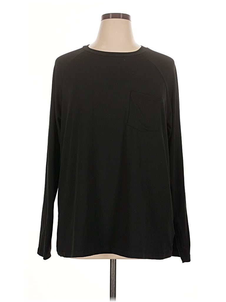 Pre-owned Ekouaer Long Sleeve T-shirt In Black