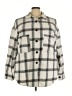 Unbranded 100% Polyester Plaid Gray 3/4 Sleeve Blouse Size 4XL - photo 1