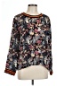 Rdalamal Floral Black Long Sleeve Blouse Size 12 - photo 1