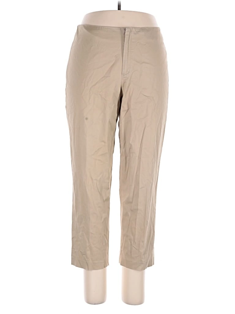 Pre-owned Linda Allard Ellen Tracy Khaki Pant In Tan
