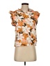 THML 100% Cotton Floral Orange Sleeveless Blouse Size S - photo 1