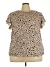Unbranded 100% Polyester Animal Print Tan Short Sleeve Blouse Size 4X - photo 1