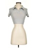 Shein Silver Short Sleeve Turtleneck Size XS - photo 1