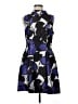Tyler Boe 100% Polyester Graphic Blue Cocktail Dress Size 6 - photo 1