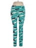 Lularoe Print Teal Leggings Size 1X (Tall & Curvy) - photo 1