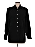 K.C. Studio 100% Polyester Solid Black Long Sleeve Blouse Size 10 (petite) - photo 1