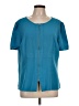 Kathy Che 100% Polyester Teal Short Sleeve Blouse Size L - photo 1