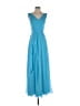 Azazie 100% Polyester Solid Blue Cocktail Dress Size 2 - photo 1