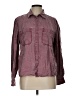 Express 100% Lyocell Burgundy Long Sleeve Button-Down Shirt Size L - photo 1