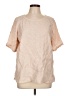 Vince. Tan Short Sleeve Blouse Size L - photo 1