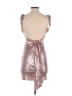 Assorted Brands 100% Polyester Metallic Silver Brown Cocktail Dress Size S (estimated) - photo 2