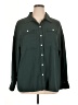 Unbranded 100% Polyester Solid Green Long Sleeve Blouse Size XL - photo 1