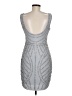 Xscape Silver Cocktail Dress Size 6 - photo 2