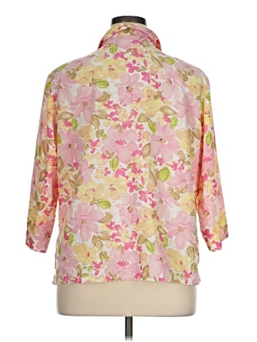 Liz Claiborne 3/4 Sleeve Button-Down Shirt (view 2)