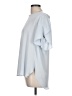 Ann Taylor LOFT 100% Polyester Blue Short Sleeve Blouse Size L - photo 5