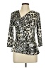 DressBarn Silver 3/4 Sleeve Top Size L - photo 1