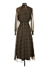 Madewell 100% Polyester Animal Print Brown Casual Dress Size XXS - photo 2