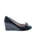 Cole Haan Solid Bow Print Black Wedges Size 7 1/2 - photo 1