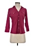 J. McLaughlin Burgundy 3/4 Sleeve Blouse Size XS - photo 1