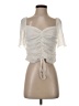 WAYF 100% Polyester Ivory Short Sleeve Top Size S - photo 1