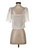 WAYF 100% Polyester Ivory Short Sleeve Top Size S - photo 2
