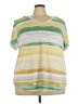 Truself Yellow Short Sleeve Top Size 3X - photo 1