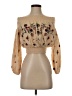 Free People Tan 3/4 Sleeve Blouse Size XS - photo 1