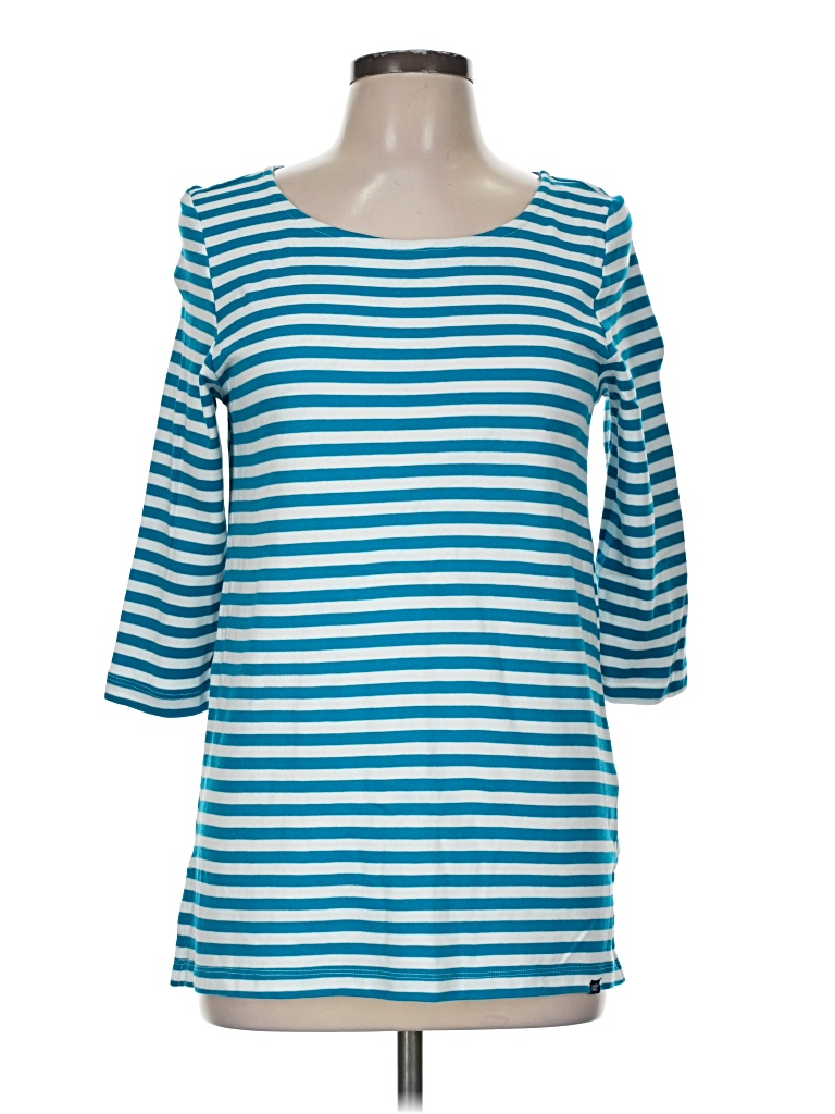 Pre-owned Lands' End 3/4 Sleeve T-shirt In Teal