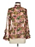 River Island 100% Polyester Floral Pink Long Sleeve Blouse Size 8 - photo 1