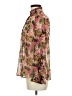River Island 100% Polyester Floral Pink Long Sleeve Blouse Size 8 - photo 5