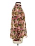 River Island 100% Polyester Floral Pink Long Sleeve Blouse Size 8 - photo 4