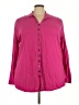 Neon Buddha Pink 3/4 Sleeve Button-Down Shirt Size 3X - photo 1