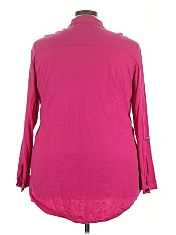 Neon Buddha 3/4 Sleeve Button-Down Shirt (view 2)