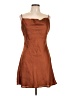 Hollister 100% Polyester Solid Brown Cocktail Dress Size L - photo 1