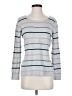 Fate Stripes Silver Pullover Sweater Size S - photo 1