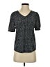Adrianna Papell Polka Dots Black Short Sleeve Blouse Size XS - photo 1