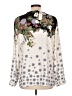 Chico's 100% Polyester Floral Ivory Long Sleeve Blouse Size Lg Petite (2) - photo 2