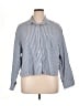 Old Navy 100% Cotton Stripes Blue Long Sleeve Button-Down Shirt Size XXL - photo 1