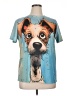 Unbranded Print Blue Short Sleeve T-Shirt Size XL - photo 1