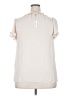 Max Studio 100% Polyester Ivory Short Sleeve Blouse Size XL - photo 2