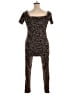 curvy sense Animal Print Brown Jumpsuit Size 1X - photo 2