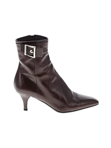 Prada Vintage Leather Buckle Accent Booties (view 1)