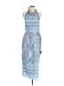 Lulus 100% Polyester Paisley Blue Cocktail Dress Size L - photo 1