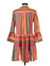 Devotion Twins 100% Cotton Stripes Multi Color Orange Casual Dress Size XS - photo 2