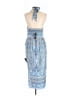 Lulus 100% Polyester Paisley Blue Cocktail Dress Size L - photo 2