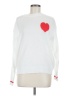 Unbranded 100% Polyester Hearts White Pullover Sweater Size M - photo 1
