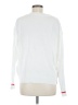 Unbranded 100% Polyester Hearts White Pullover Sweater Size M - photo 2